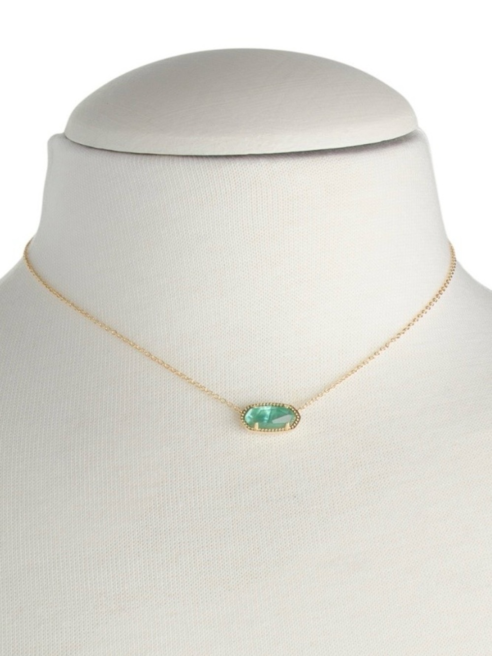 Kendra Scott Jade Green Illusion Necklace - Picture 2 of 7